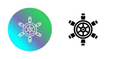 Ship Wheel Vector Icon