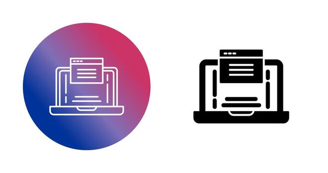 icono de vector de sitio web