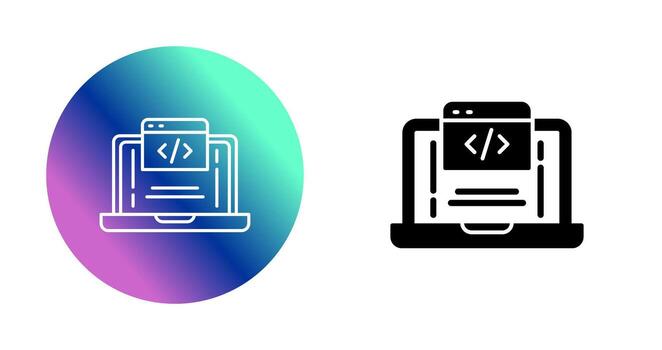 icono de vector de codificación