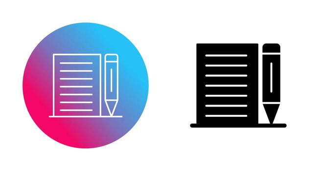 nota, vector, icono vector