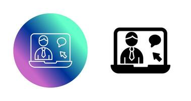 Online Interview Vector Icon