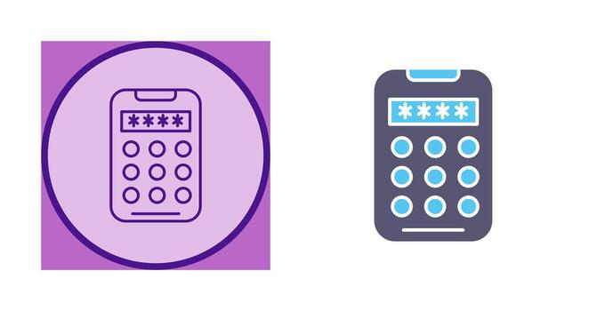 icono de vector de código pin