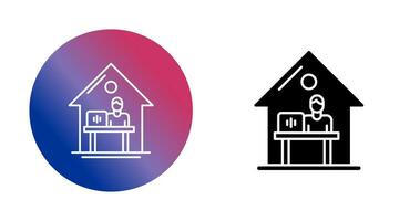 Work At Home Vector Icon