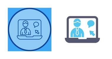 Online Interview Vector Icon
