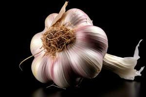 photos of garlic in indoor photo studio AI Generated