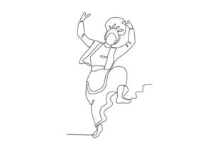 An Indian man dances beautifully vector