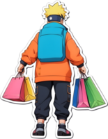 compras saco com naruto png ai generativo