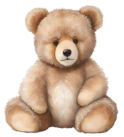 fofa Urso de pelúcia Urso ilustração. ai generativo png