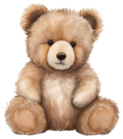 fofa Urso de pelúcia Urso ilustração. ai generativo png