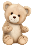 fofa Urso de pelúcia Urso ilustração. ai generativo png