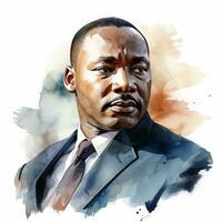 Watercolor Painting of Martin Luther King Jr, ai generative photo