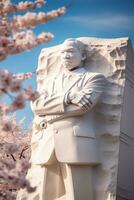 Martin Luther King Jr Memorial on a Bright Morning, ai generative photo