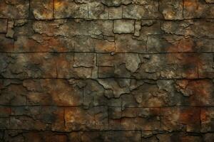 antiguo ladrillo pared textura antecedentes. grunge Roca pared fondo, naturaleza medieval textura antecedentes medieval antecedentes texturas, ai generado foto