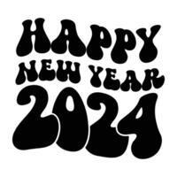 diseño de camiseta de tipografía de feliz año nuevo vector