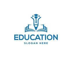 educación logo diseño icono vector ilustración.