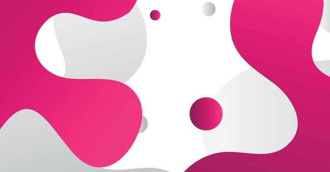 Abstract liquid wave background with red and white gradient color background vector