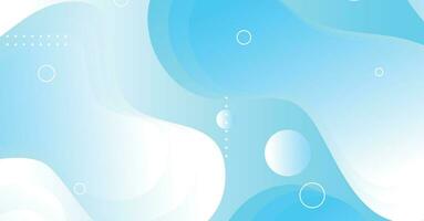 Abstract liquid wave background with blue and white gradient color background vector