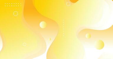 Abstract liquid wave background with yellow and white gradient color background vector