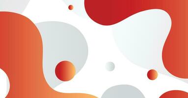 Abstract liquid wave background with orange and white gradient color background vector