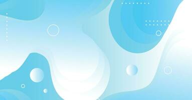 Abstract liquid wave background with blue and white gradient color background vector