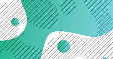 Abstract liquid wave background with green and white gradient color background vector