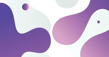 Abstract liquid wave background with purple and white gradient color background vector