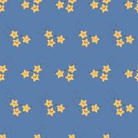 seamless starfall pattern, stars holding hands, vector photo