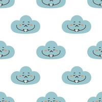 Seamless cloud pattern showing a heart, flirting with the sun , overcast photo
