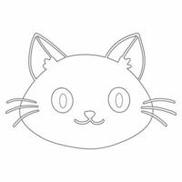 Cat muzzle drawing decoration and design. photo