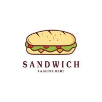 Sandwich Logo Template with Vector Concept