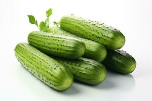 photos of cucumber in indoor photo studio AI Generated