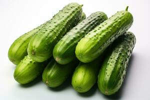 photos of cucumber in indoor photo studio AI Generated