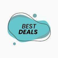 Abstract shape with best deals text vector