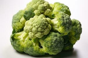 photos of broccoli in indoor photo studio AI Generated