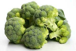 photos of broccoli in indoor photo studio AI Generated