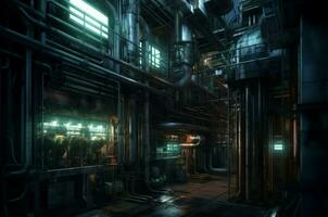 Industrial factory environment concept. Generate Ai photo