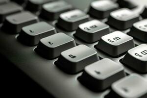 teclado botones de cerca vista. generar ai foto