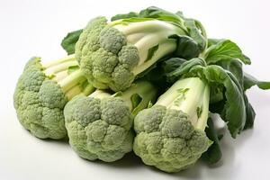 photos of broccoli in indoor photo studio AI Generated