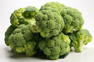 photos of broccoli in indoor photo studio AI Generated