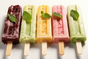 assorted popsicles for summer AI Generated photo