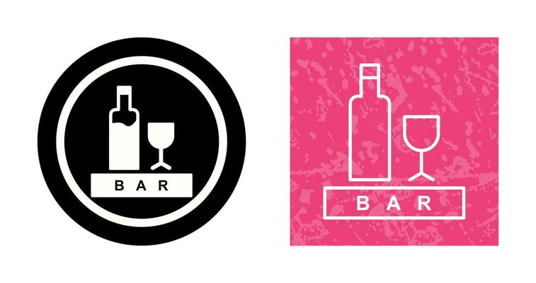 Unique Bar Sign Vector Icon