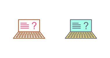 Unique Online Exam Vector Icon