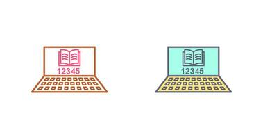 Unique Online Study Vector Icon