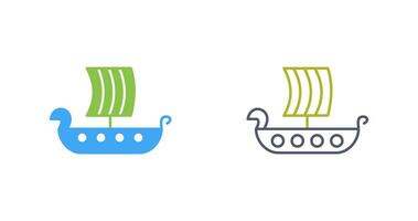 Viking Ship Vector Icon