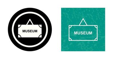 icono de vector de etiqueta de museo