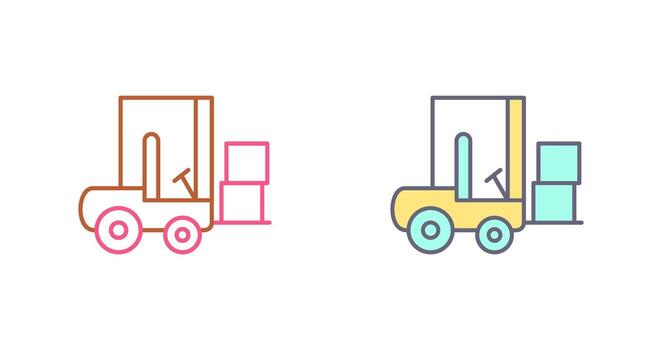 icono de vector de carretilla elevadora