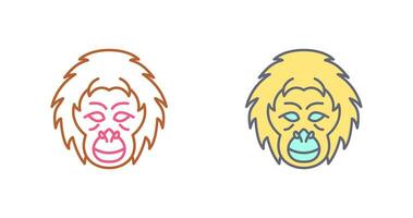 Orangutan Vector Icon