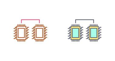 Processors Connected Vector Icon