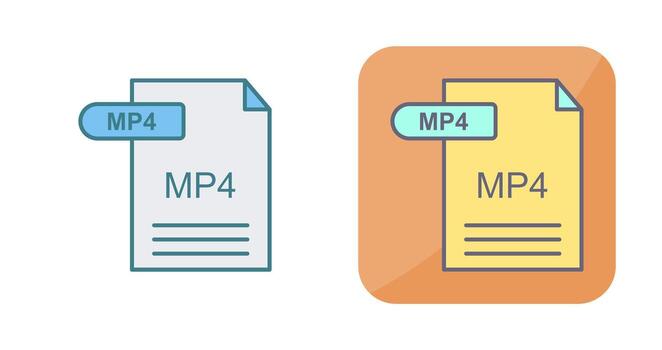 icono de vector de mp4