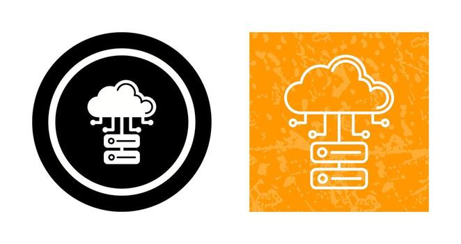 Cloud Database Vector Icon